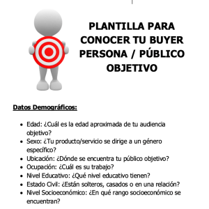 Plantilla: «Buyer persona» Conoce tu público objetivo